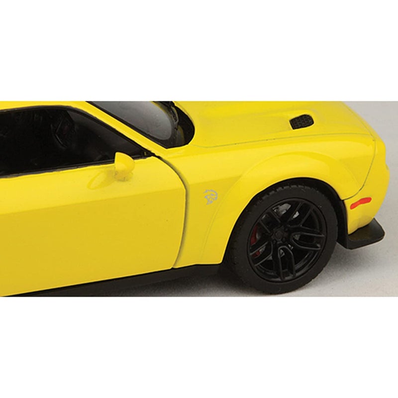 MOTORMAX 2018 Dodge Challenger SRT Hellcat Widebody Yellow 1/24 Diecast Model Car by Motormax 79350 - Image 2